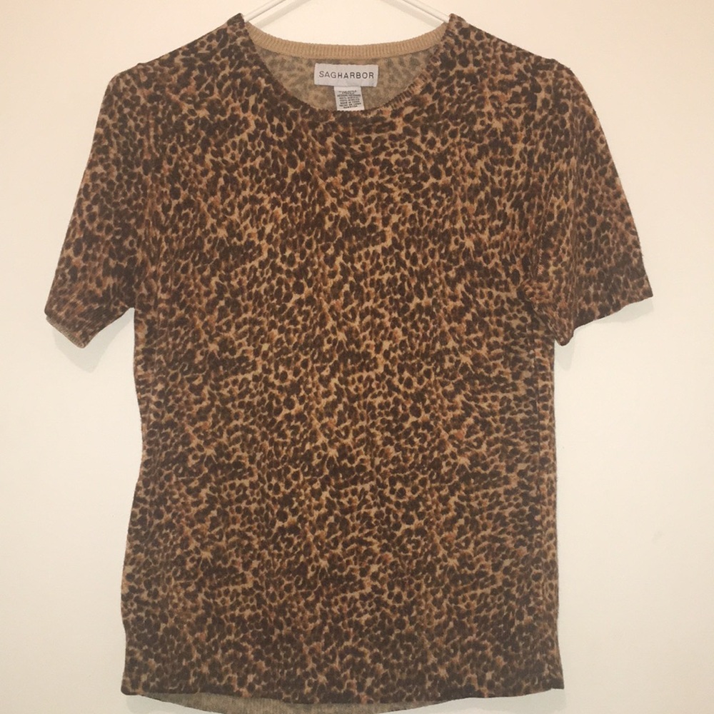 Sag Harbor Cheetah Print Sweater